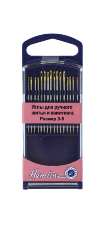Иглы для ручного шитья и квилтинга №3-5 Hemline 