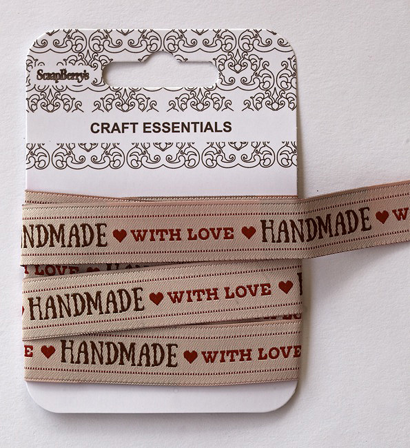 Лента жаккардовая "Handmade" 