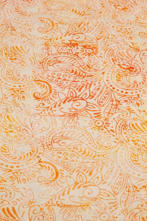 Ткань батик "Paisley Lt Orange" 
