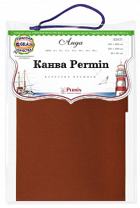 Канва Permin 14 ct цвет какао 