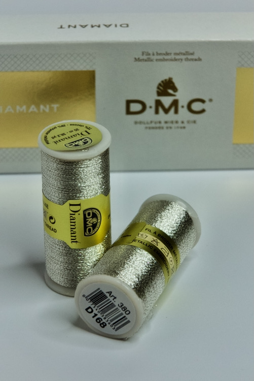 Нити металлизированные DMC DIAMANT, цвет серебро (D168) 