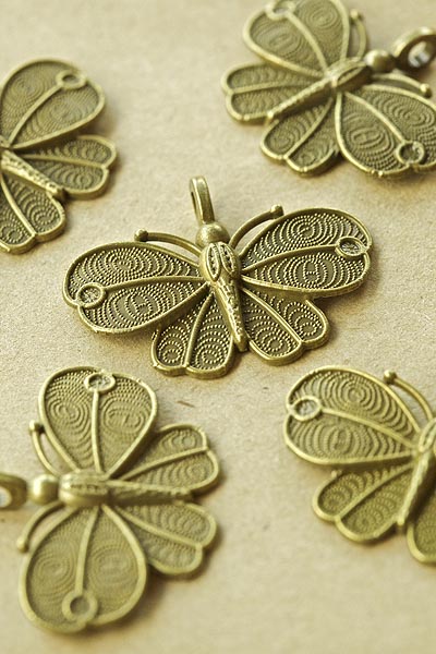 Металлическая подвеска "Бабочка", большая 