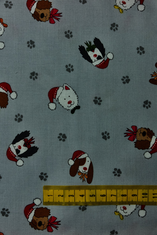 Ткань "Yappy Christmas Heads" 