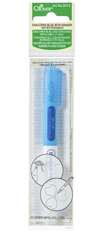 Маркер водорастворимый Clover со стирателем, голубой 