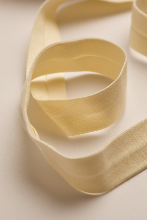 Косая бейка трикотажная, цвет кремовый 