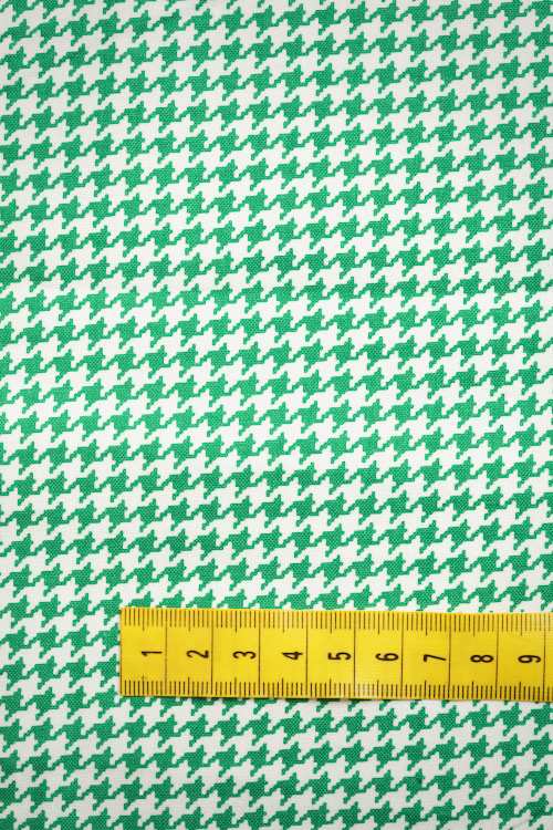 Ткань "Tiny Houndstooth" зеленая 