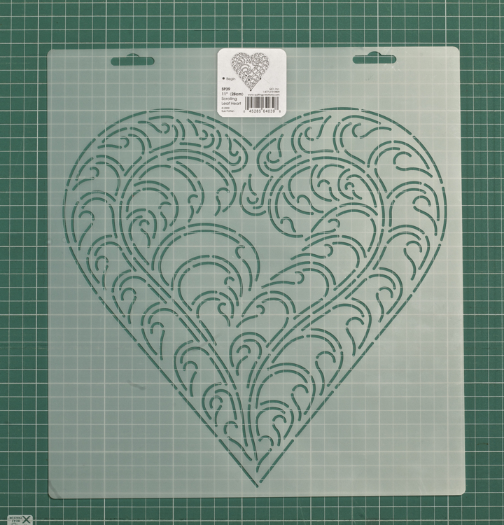 Шаблон для стежки "Scrolling Leaf Heart" 