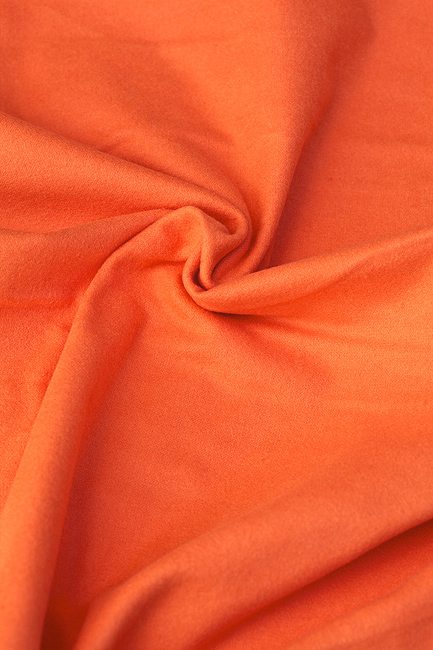 Ткань фланель однотонная оранжевая 
