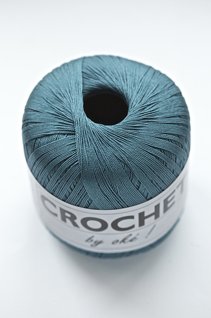 Пряжа Oke Crochet, 100% хлопок, цвет морской волны 