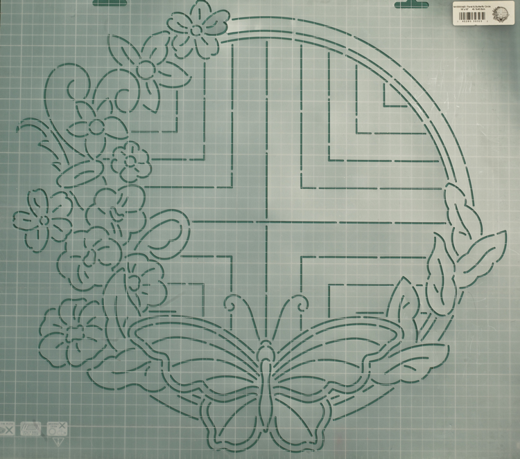 Шаблон для стежки "Floral&Butterfly Circle" 